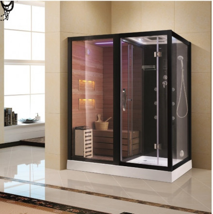 Ceruttispa ALBANO Nero-L Black Комбинированная сауна 180x110