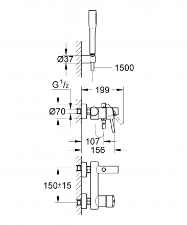 Grohe Concetto 32212001 Смеситель для ванны