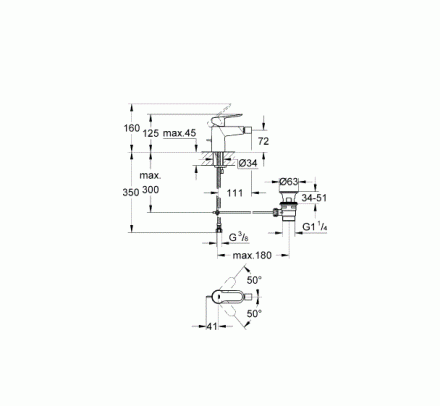 Grohe BauEdge 23331000 Смеситель для биде