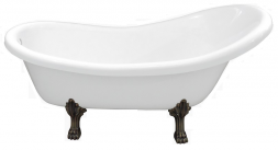 Ванна Castone Даллас 175x81 на ножках (черный)