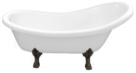 Ванна Castone Даллас 175x81 на ножках (черный)