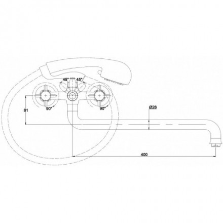 KAISER Cross 41055 Смеситель для ванны
