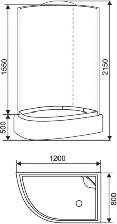 Arcus AS-109R Душевая кабина 120x80