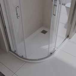 BelBagno UNO TRAY-MR-UNO-RH-120/80-550-35-W-R-CR душевой поддон из искусственного мрамора в комплекте с сифоном