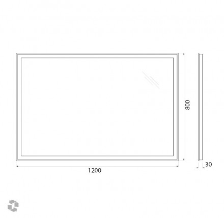 BelBagno SPC-GRT-1200-800-LED-BTN Зеркало