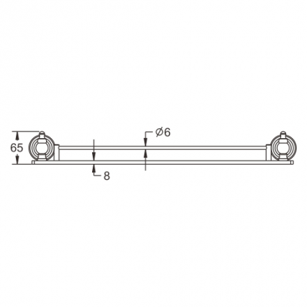 Rose RG1119Q Полка стеклянная 1-ярусная бронза