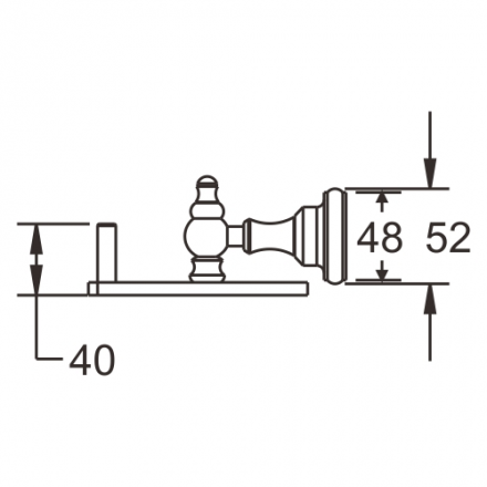 Rose RG1119Q Полка стеклянная 1-ярусная бронза