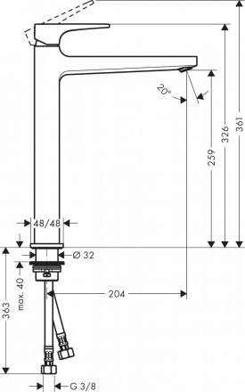 Hansgrohe Metropol 32512000 смеситель для раковины