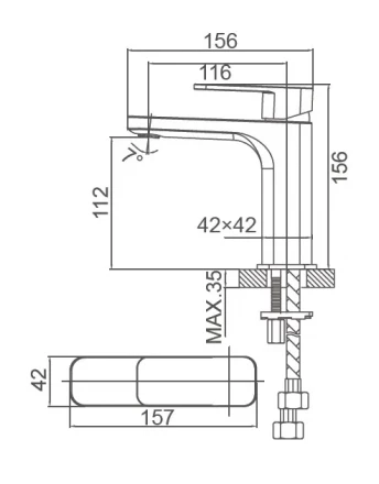 Wonzon &amp; Woghand Arnie WW-691101-MB Смеситель для раковины хром