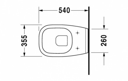 Duravit D-Code 25350900002 Подвесной унитаз (чаша)
