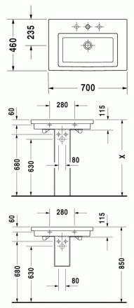 Duravit 2nd Floor 0491700000 Раковина
