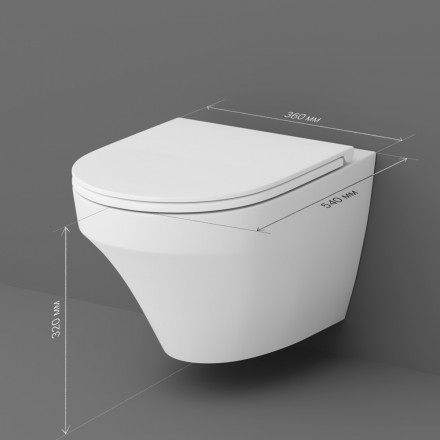 Am.pm Inspire C501700WH Унитаз подвесной безободковый без сиденья