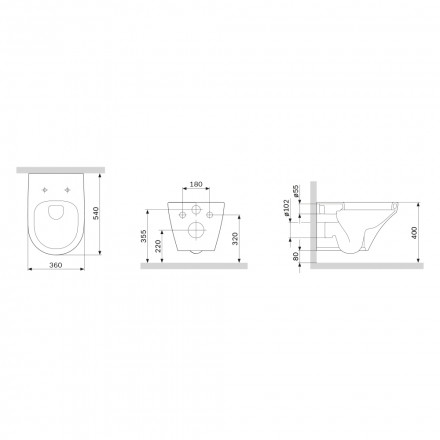 Am.pm Inspire C501700WH Унитаз подвесной безободковый без сиденья