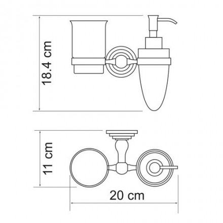 Wasserkraft Ammer К-7089 Держатель стакана и дозатора