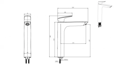 AQUATEK ВЕГА AQ1004CR смеситель для раковины