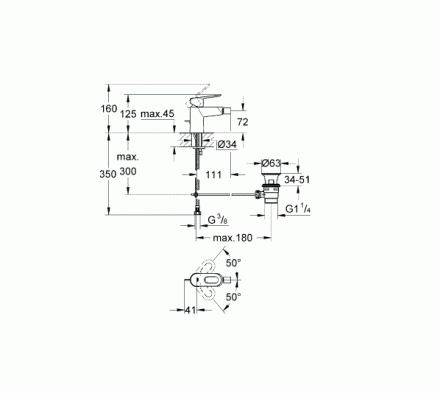 Grohe BauLoop 23338000 Смеситель для биде