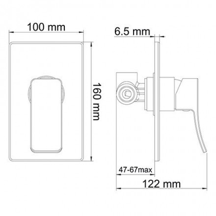 Wasserkraft Aller 10651White Смеситель для душа встраиваемый
