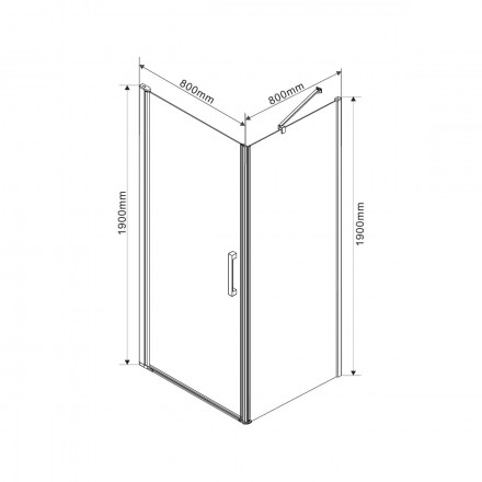 Vincea Orta VSR-1O8080CL душевой уголок