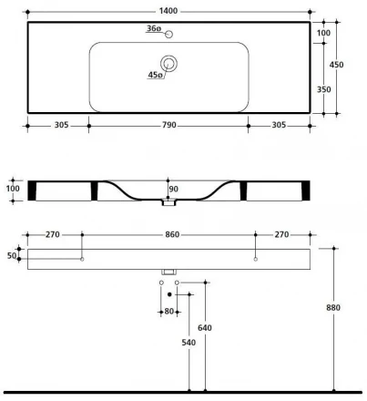 KERASAN Cento А0002324170 раковина белый