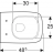 Geberit Renova Compact Square 206145000 Унитаз подвесной (чаша)