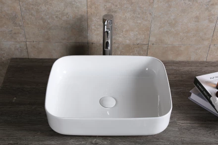Milleau Miel MU0084-GW Раковина накладная 50x40x13.5 белый глянец