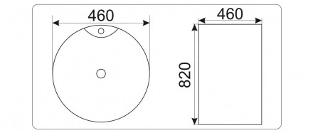 CeramaLux NB135 раковина напольная 46x46