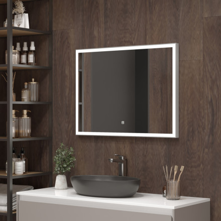 Континент Frame silver standart 900x700 зеркало
