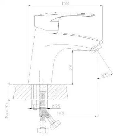 Rossinka T T40-11 Смеситель для раковины