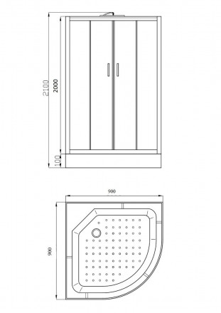 Parly EB931 Душевая кабина 90x90