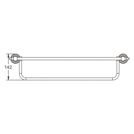Rose RG1108Q Полка для полотенца бронза