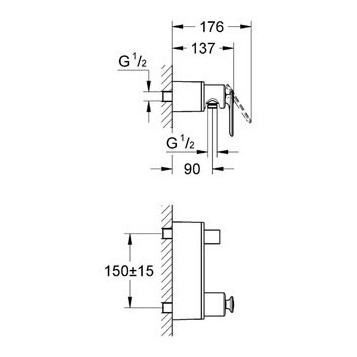 Grohe Veris 32197000 Смеситель для душа