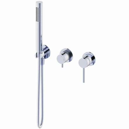 Wonzon &amp; Woghand Stick WW-838017-CR Смеситель для душевой системы встраиваемый черный матовый