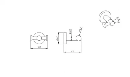AQUATEK ВЕГА AQ4002MB крючок двойной
