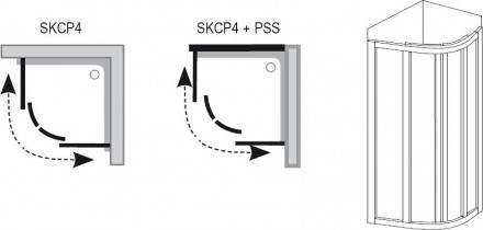 Душевой угол Ravak Supernova SKCP4-90 31170U0011