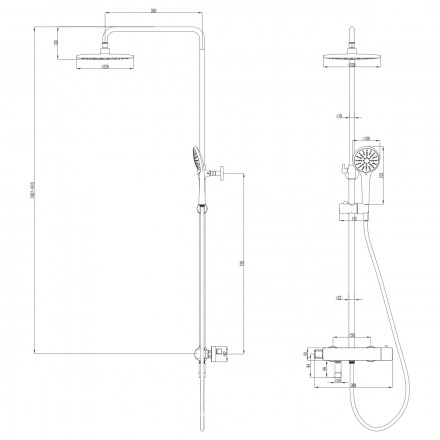 Lemark Bronx LM3772BL Душевая стойка для ванны