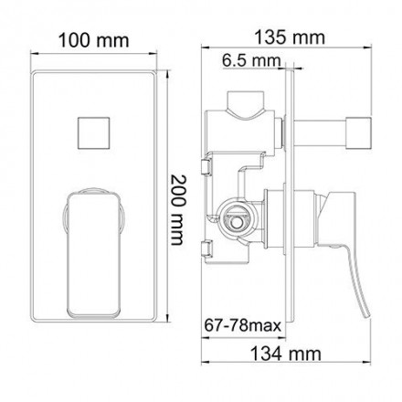 Wasserkraft Aller 10641White Смеситель для ванны встраиваемый