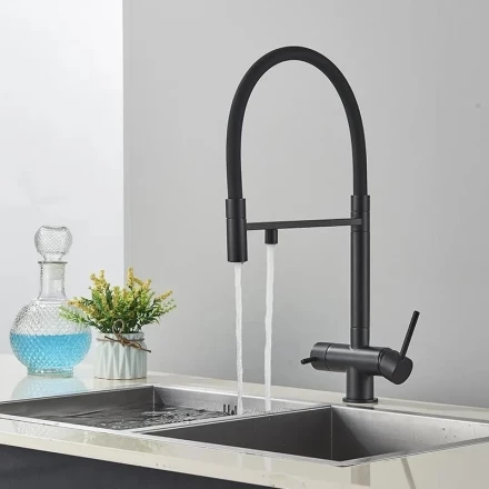 Grocenberg GB4099BL смеситель для кухни матовый черный