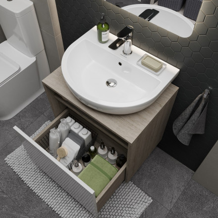 Kerama Marazzi PRO 60 тумба подвесная 1 ящик, белая глянцевая