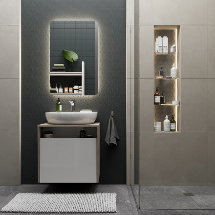 Kerama Marazzi PRO 60 тумба подвесная 1 ящик, белая глянцевая