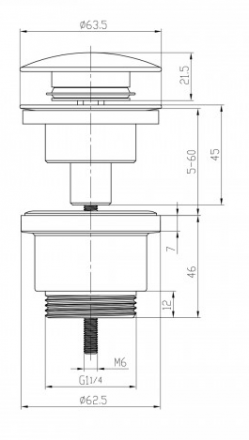 Lemark LM8500G Донный клапан