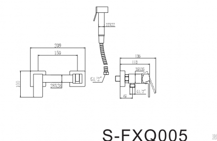 Savol S-FXQ005C смеситель с гигиеническим душем