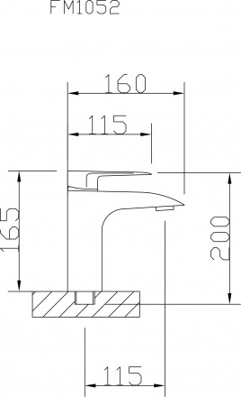 Fmark FM1052 смеситель для раковины