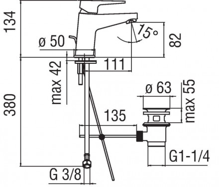 Nobili Nobi NB84118-1CR смеситель для раковины