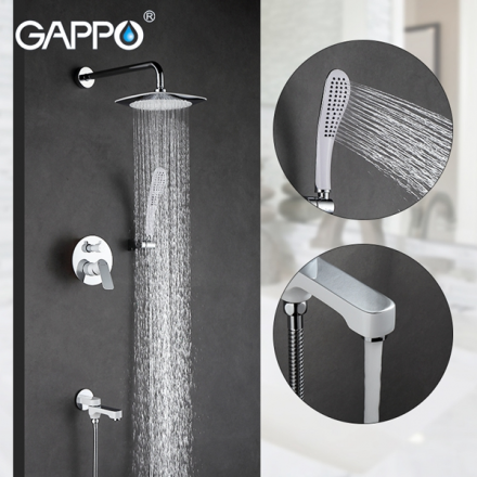 Gappo G7148-8  Душевая система для ванны встроенная