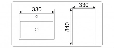 CeramaLux NB147 раковина напольная 33x33
