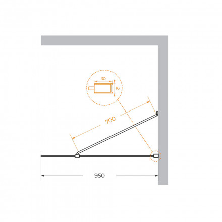 CEZARES SLIDER-VF-11-90/150-C-Cr душевая шторка на ванну