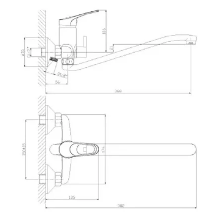 Rossinka A A35-34 Смеситель для ванны