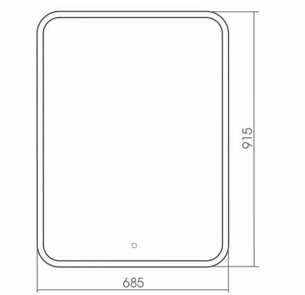 Azario Стив ФР-00001480 Зеркало LED-подсветка с диммером 685х915