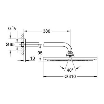 Grohe Rainshower Cosmopolitan 26066000 верхний душ
