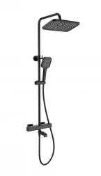 Wonzon &amp; Woghand Stay WW-B3016-T1-MB Душевая система с термостатом черный матовый